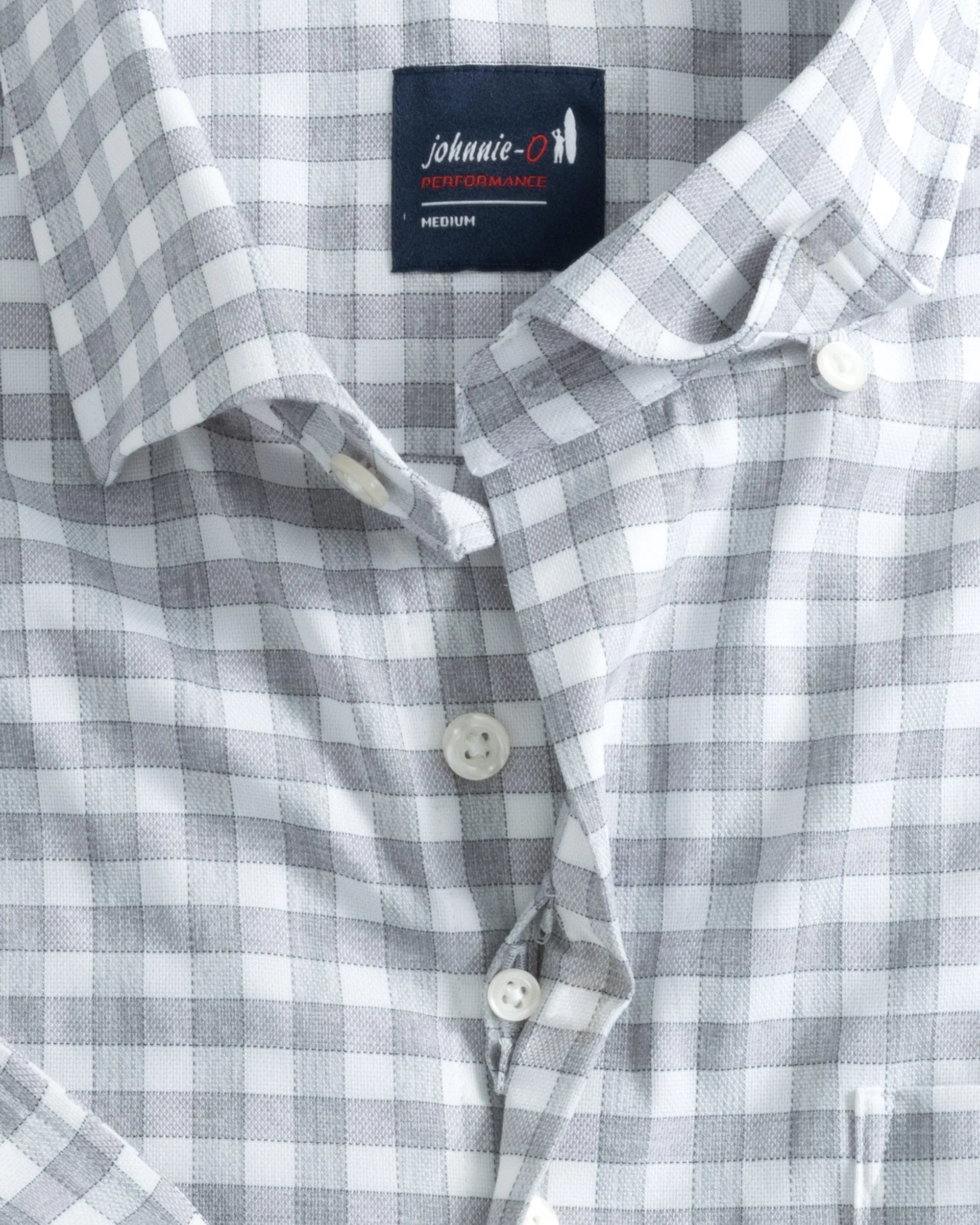 Allworth Performance Button Up Shirt in Light Gray by Johnnie-O