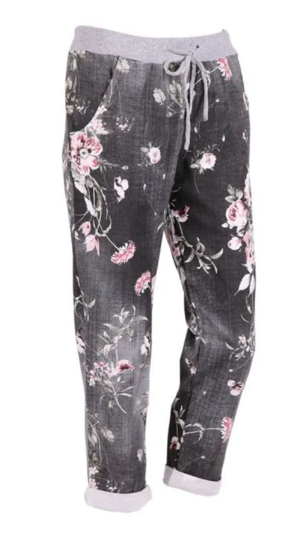 Anne   Kate Italian Rose Black Denim Pants 10-12