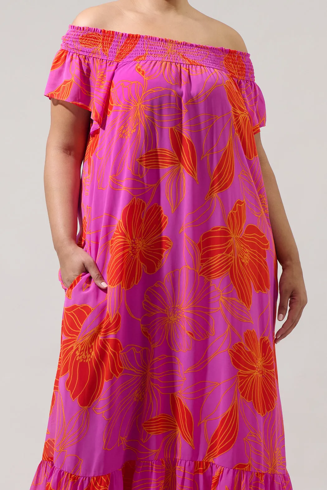 Blakeley Floral Jane Smocked Maxi Dress Curve