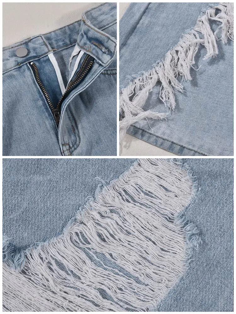 Denim Charming Ripped Jacket