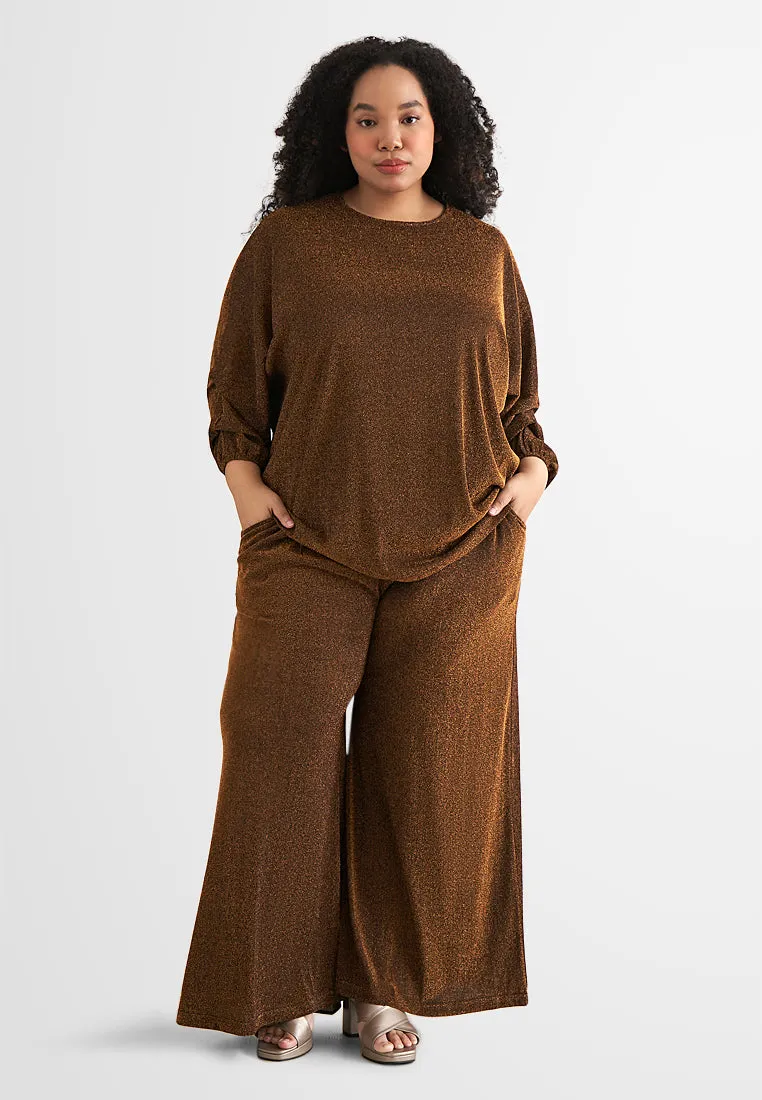 Diamond Glitter Collection Wide Flowy Pants