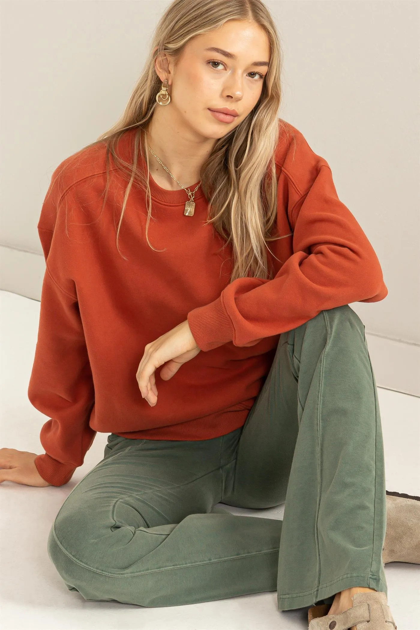 DZ24A194-DROP SHOULDER SWEATSHIRT