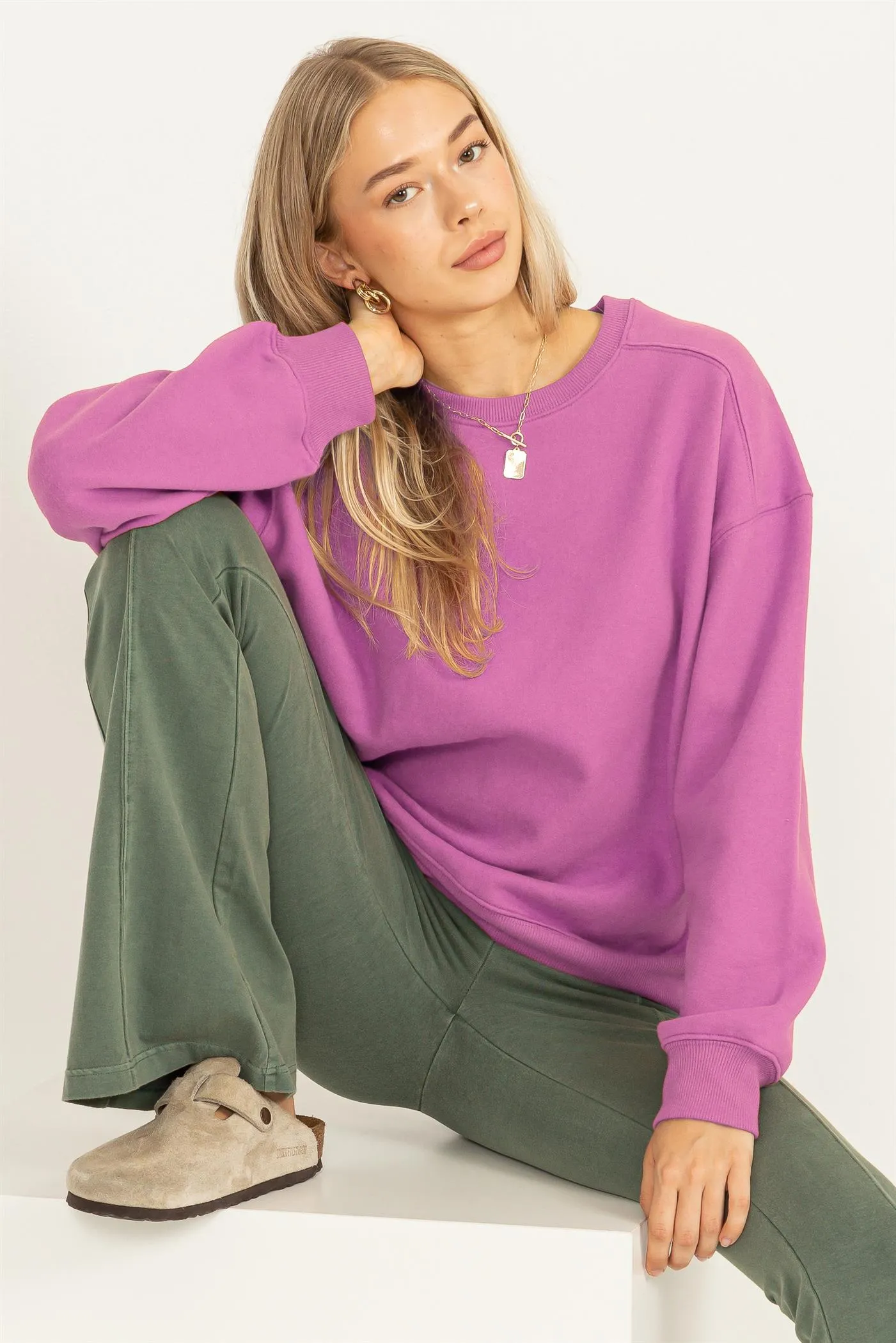 DZ24A194-DROP SHOULDER SWEATSHIRT