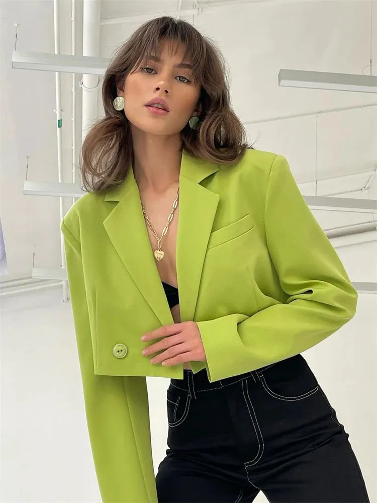 Fall Women Blazer Suit Two Piece Sets Turn-down Collar Blazers Tops And Pleated Skirts Femme High Street Y2K Outfits