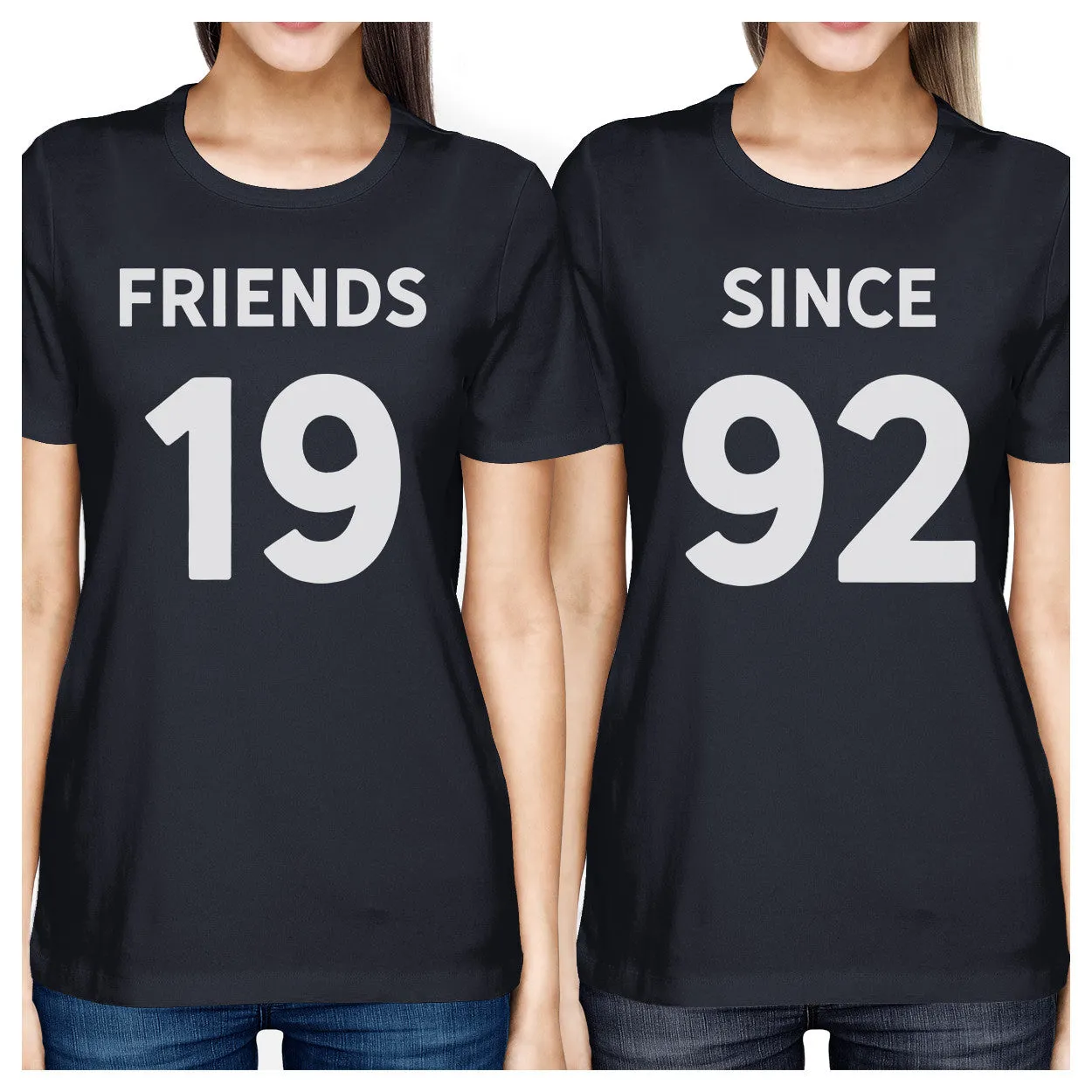 Friends Since Custom Years BFF Matching Navy Shirts