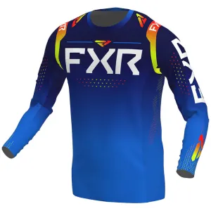 FXR  Navy Inferno Youth Pro Stretch MX Jersey Longsleeve Lightweight Quick Dry