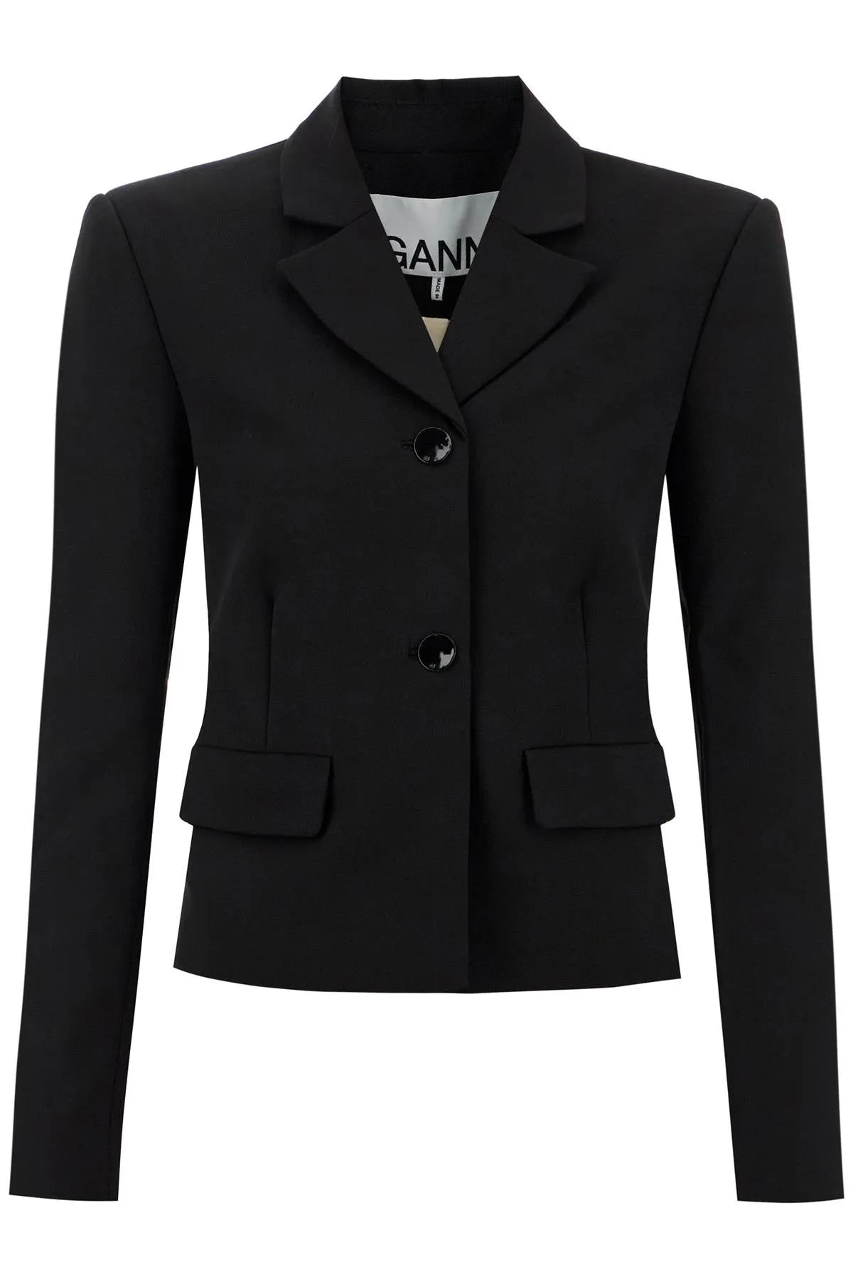 Ganni Short Lightweight Twill Blazer