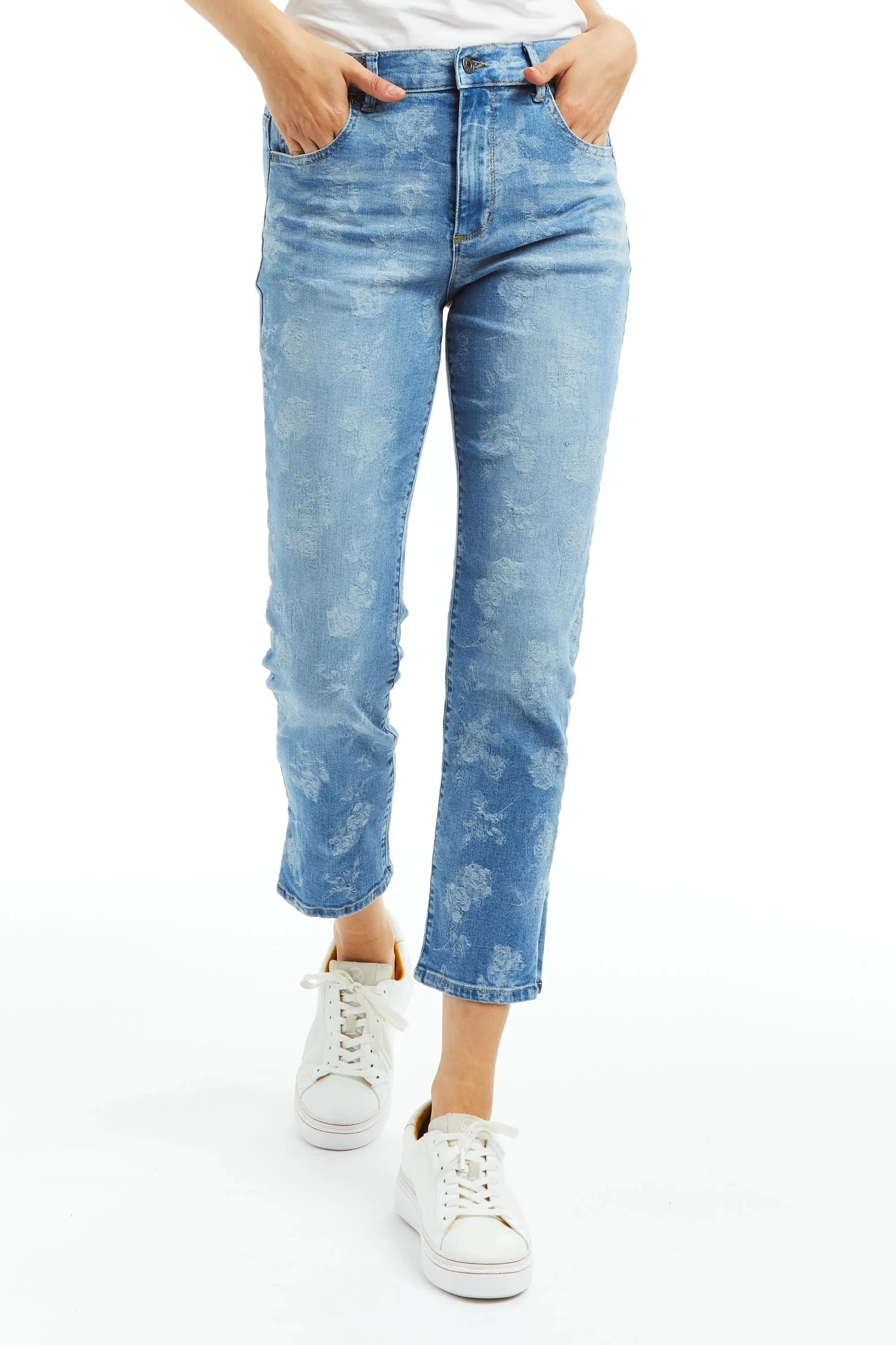 High Rise Cropped Slim Straight - Indigo