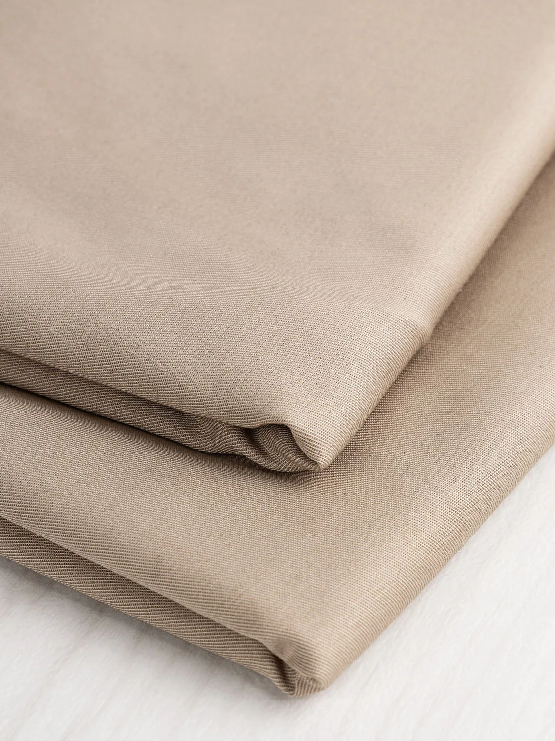 Lightweight Organic Cotton Stretch 6 oz Twill- Sand - Swatch