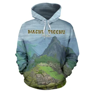 Machu Picchu Mountain Oil Painting All Over Print Hoodie - BN14