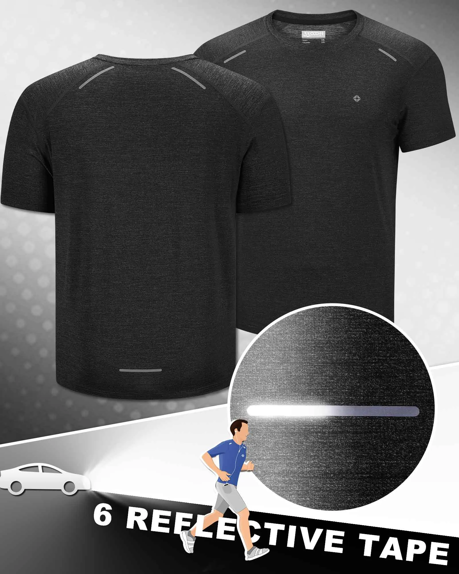 Men's Dry Fit Moisture Wicking Performance Short Sleeve Active Athletic Shirts