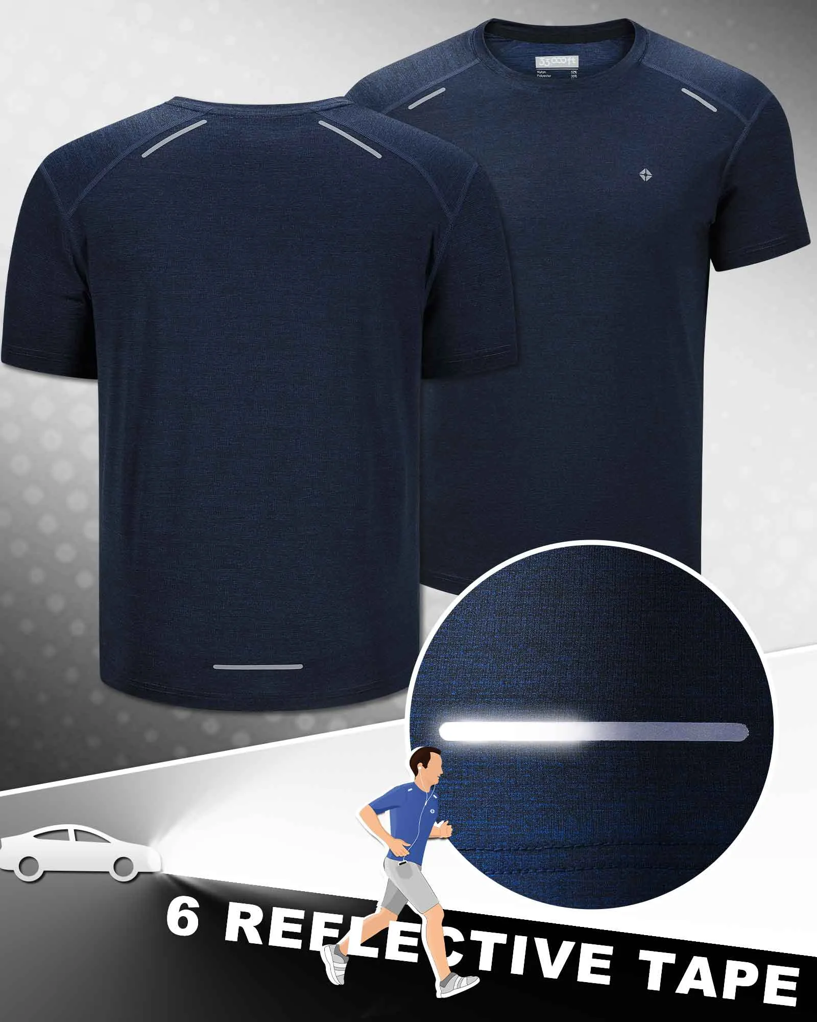 Men's Dry Fit Moisture Wicking Performance Short Sleeve Active Athletic Shirts