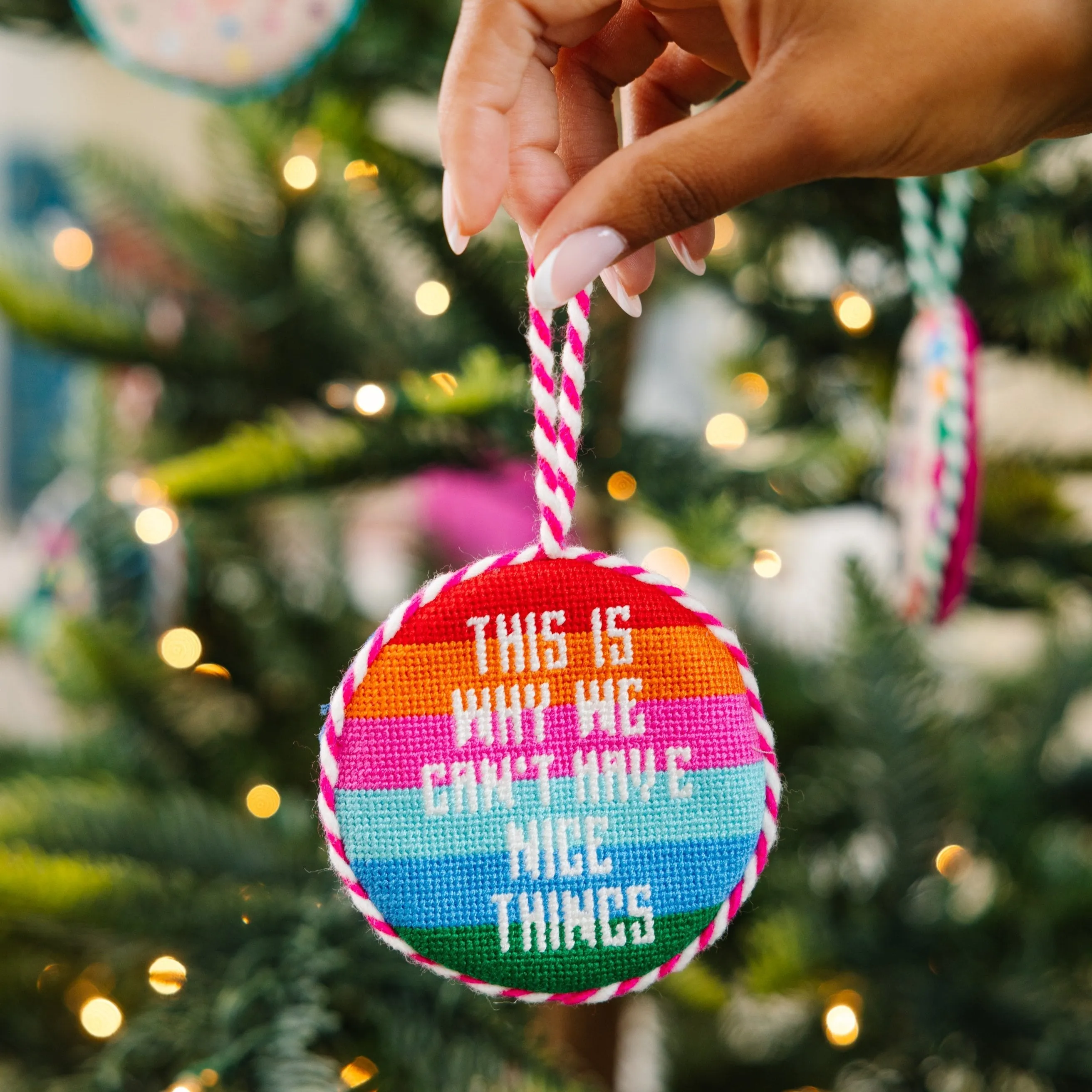 Needlepoint Ornament - Nice Things