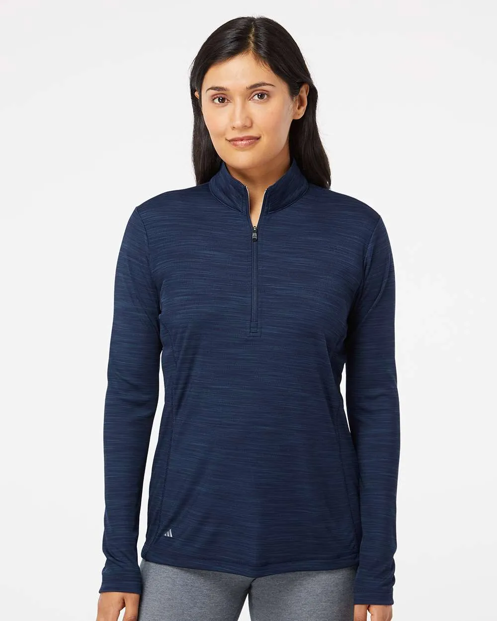 [NEW] Adidas Women's Lightweight Mélange Quarter-Zip Pullover