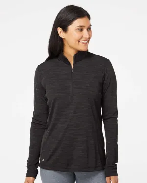 [NEW] Adidas Women's Lightweight Mélange Quarter-Zip Pullover