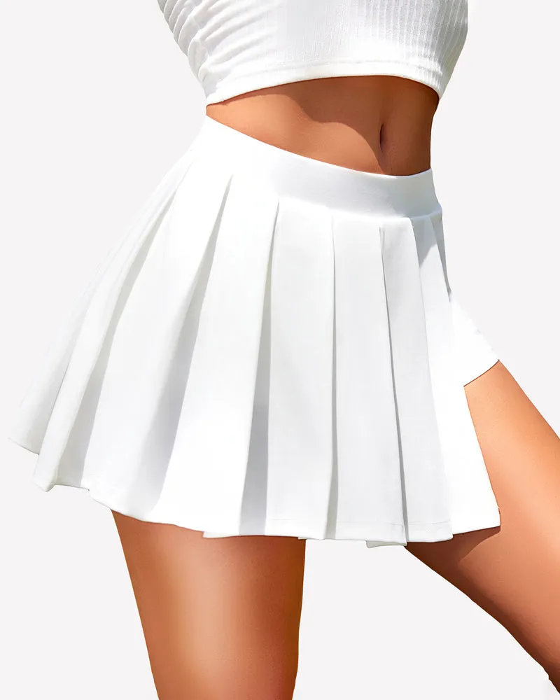 Pleated Mini Skirt Ruffle Schoolgirl Skirts