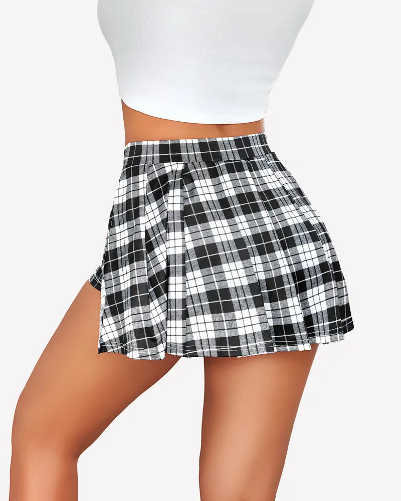 Pleated Mini Skirt Ruffle Schoolgirl Skirts