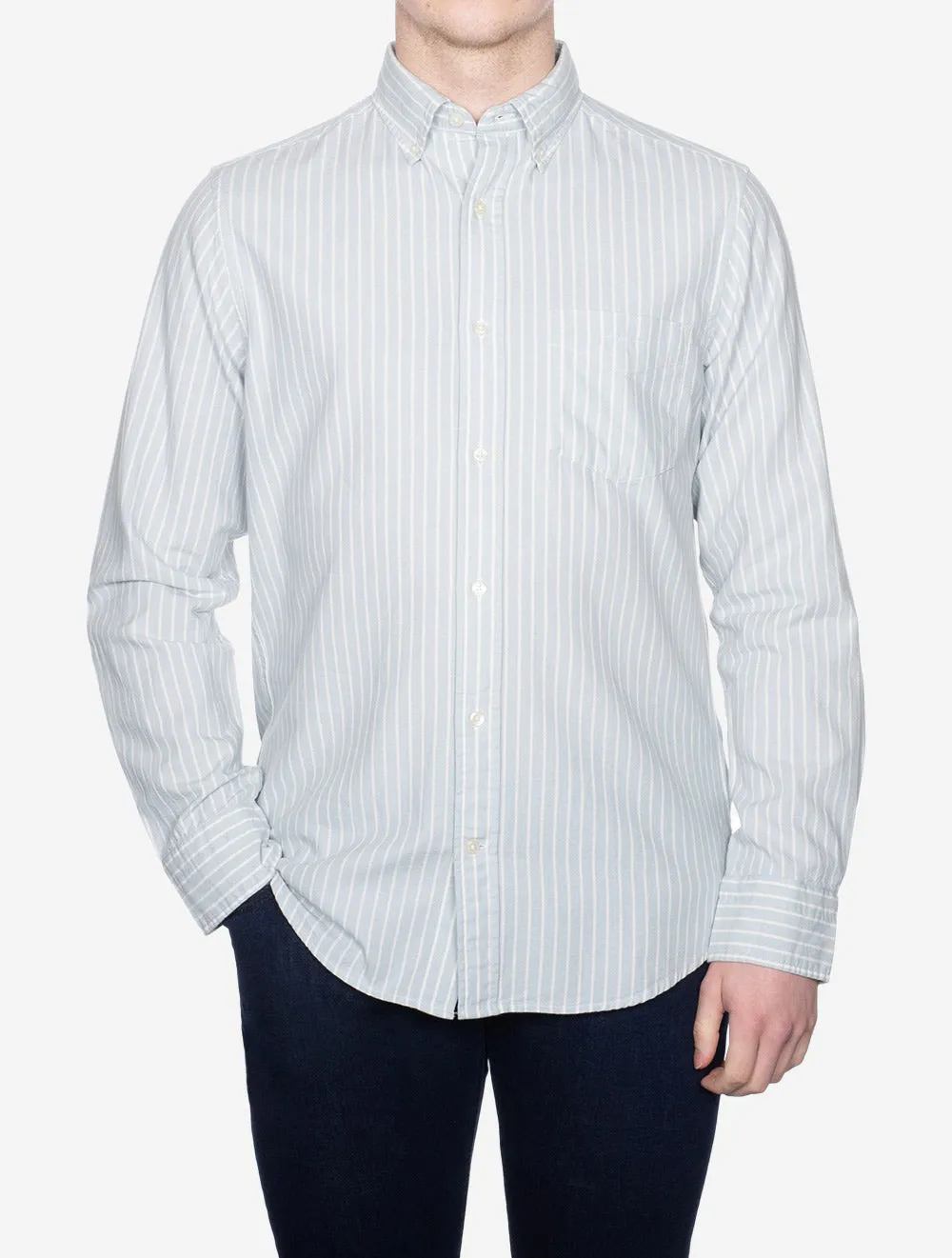 Regular Archive Oxford Stripe Shirt Stormy Sea