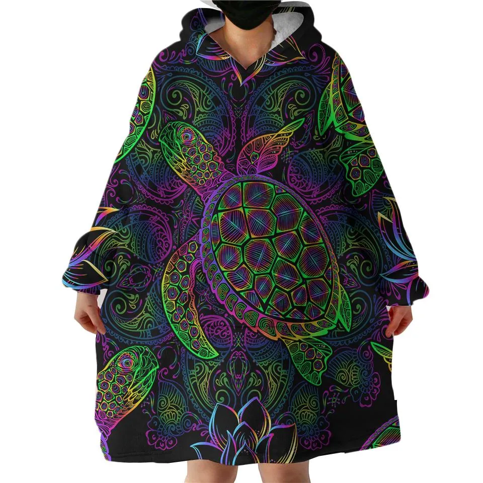 Sea Turtle Mysteries Wearable Blanket Hoodie