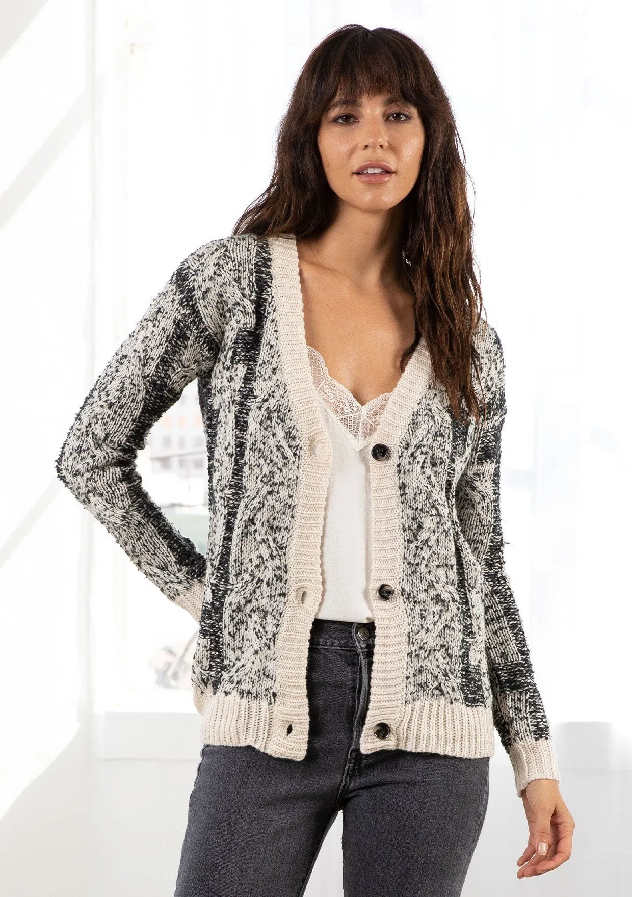 Speckled Boyfriend Cardigan