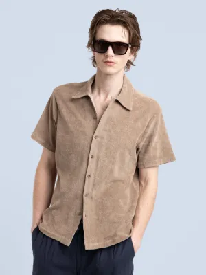 Taupe Brown Terry Shirt