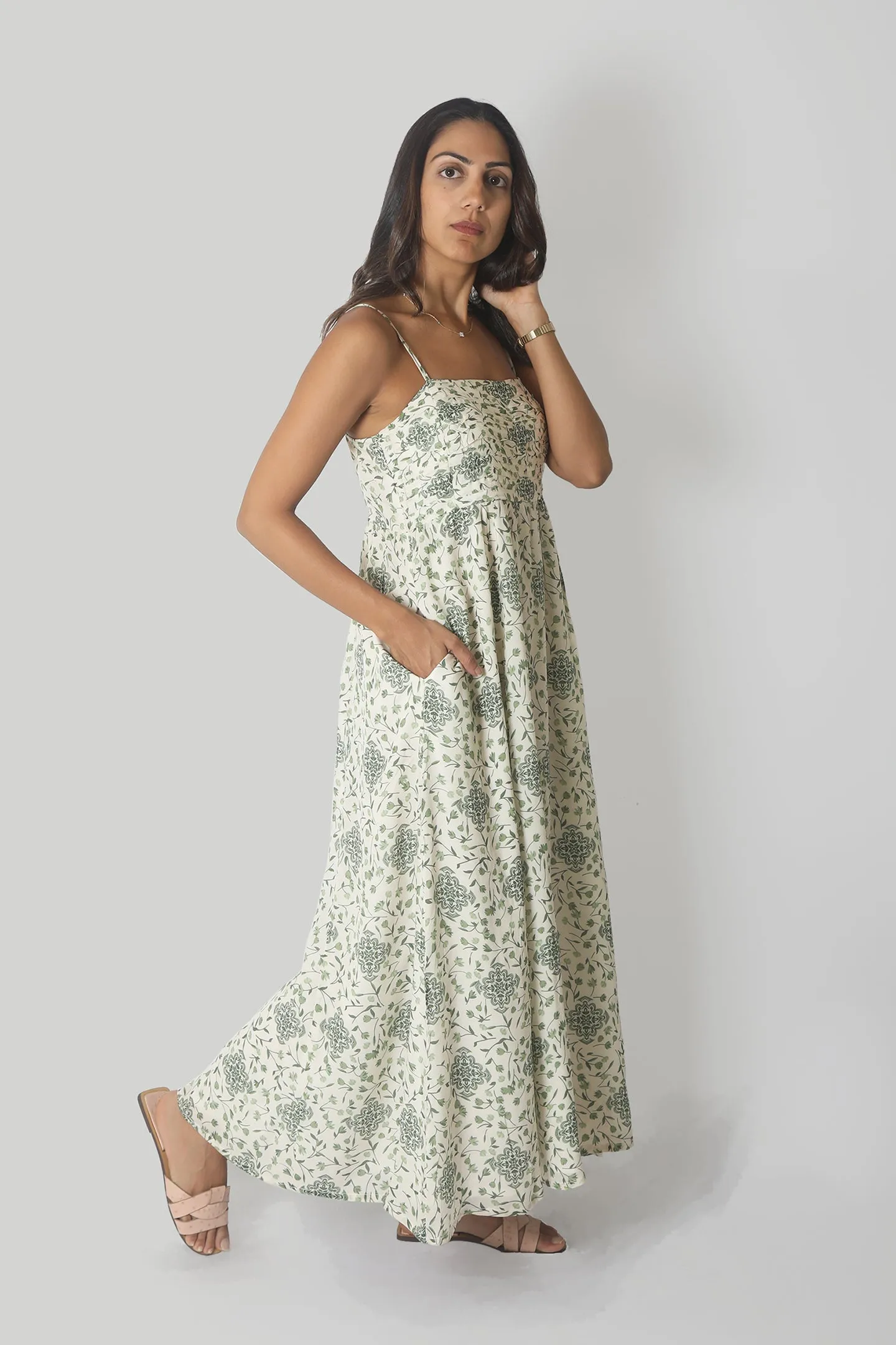 The Jade Ruched Maxi Dress