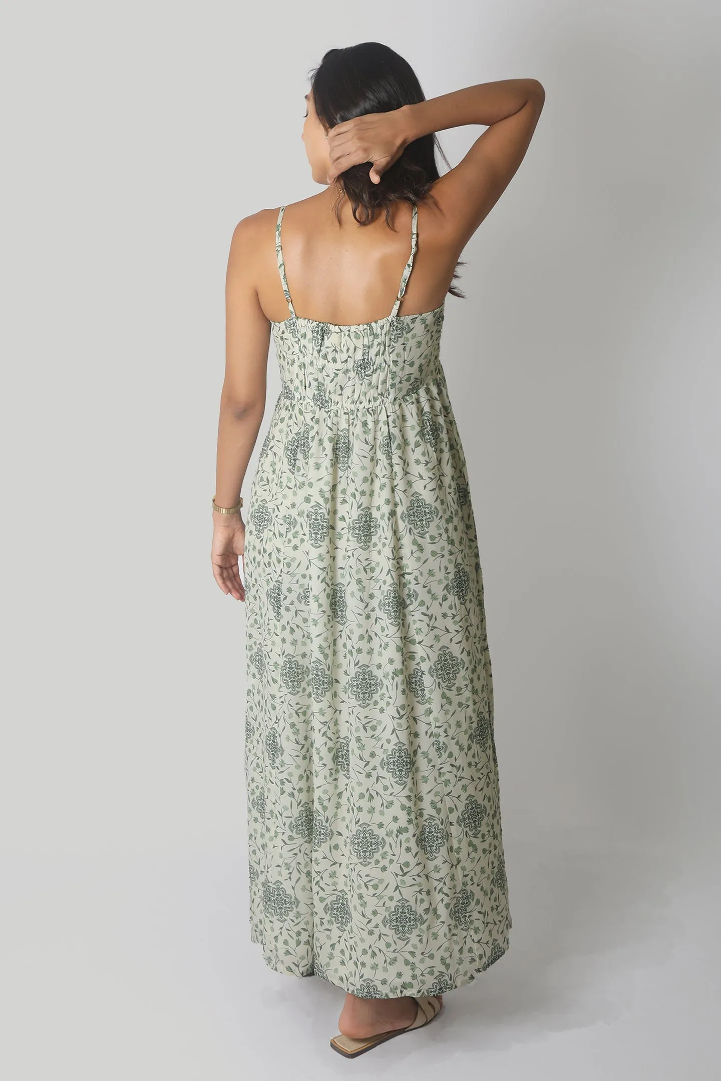 The Jade Ruched Maxi Dress