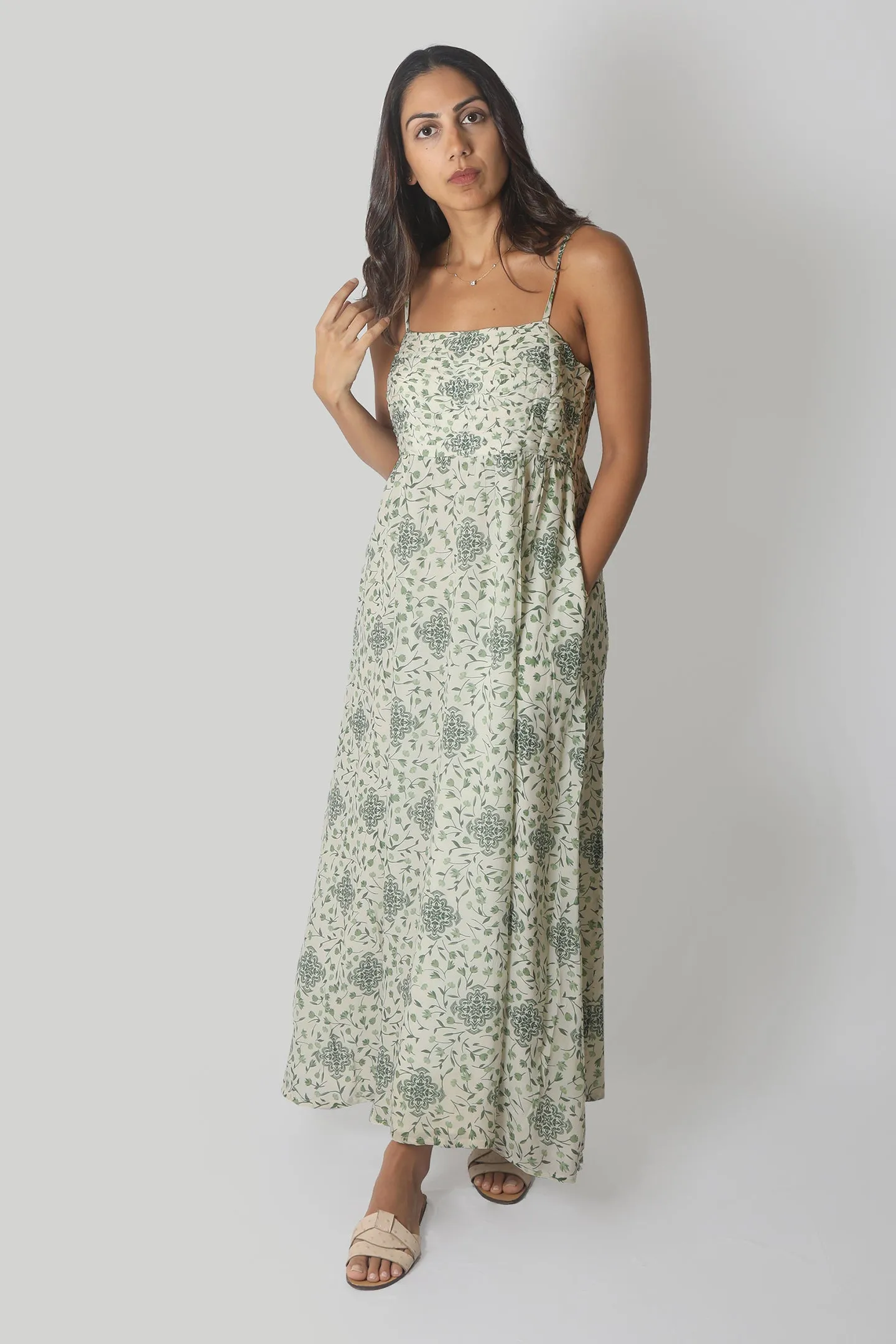 The Jade Ruched Maxi Dress