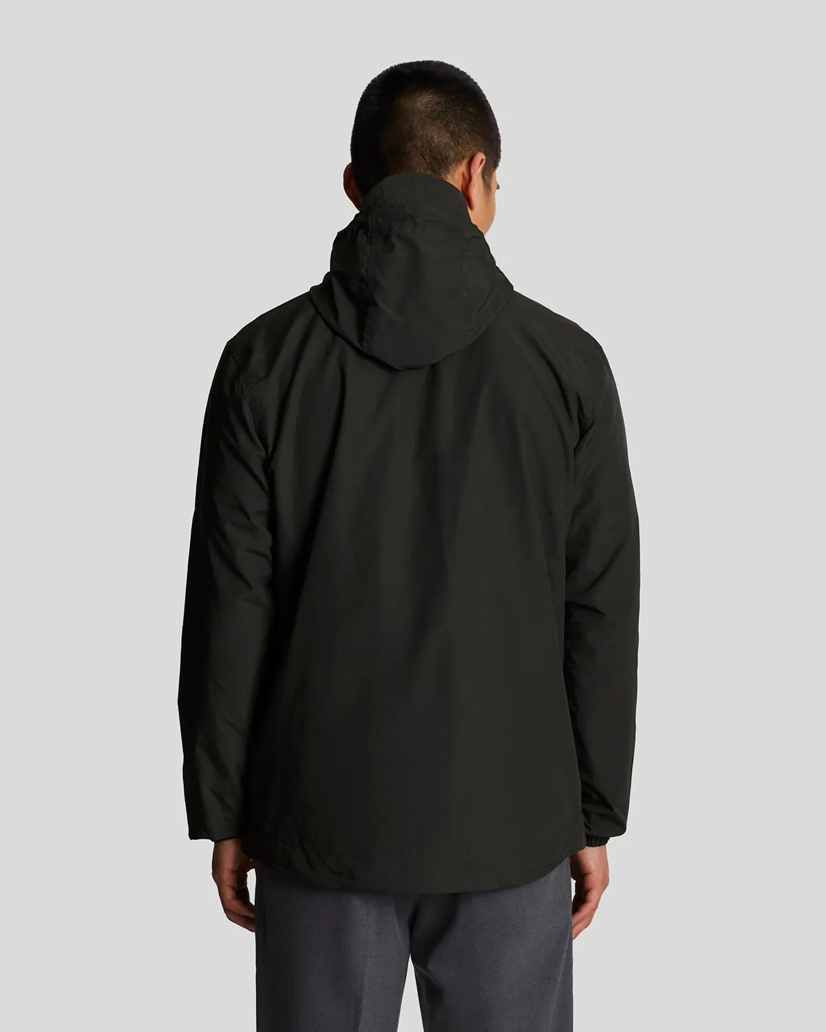 Tonal Eagle Zip Through Hooded Jacket