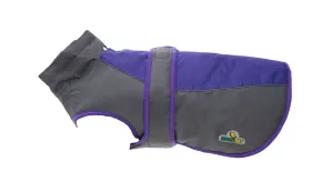 Violet  Dark Grey Himalaya Dog Coat with 200 GSM Padding - Flat