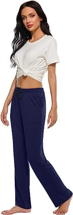 Women’s Pajama Pants Stretch Modal Pajama Bottoms Lounge Pants with Pockets