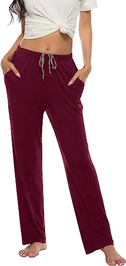 Women’s Pajama Pants Stretch Modal Pajama Bottoms Lounge Pants with Pockets