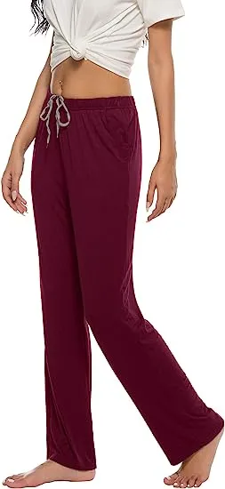 Women’s Pajama Pants Stretch Modal Pajama Bottoms Lounge Pants with Pockets