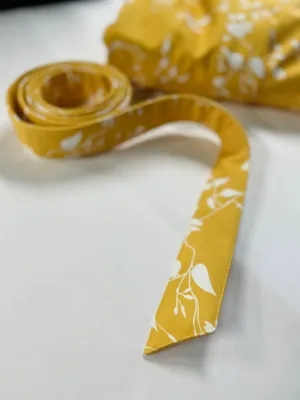 Yellow Belt with White Floral Print | Majestic Yellow